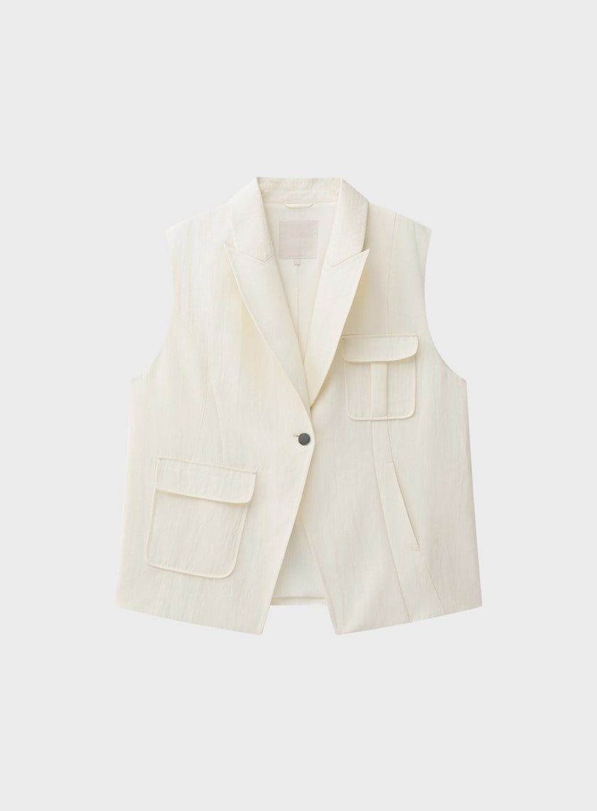 不對稱立體剪裁馬甲