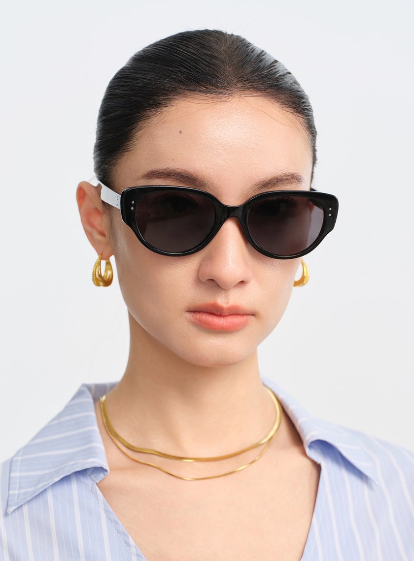 經典輕量橢圓框墨鏡