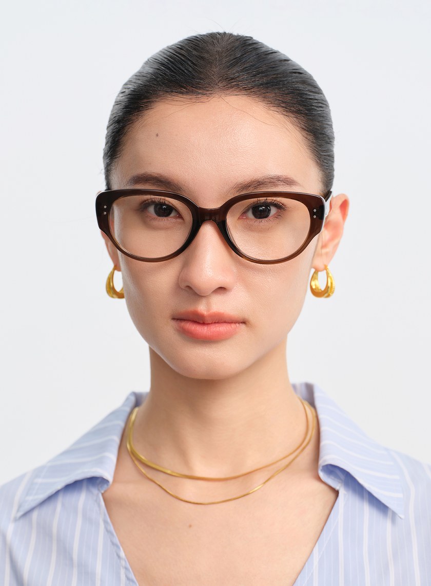 經典輕量橢圓框墨鏡