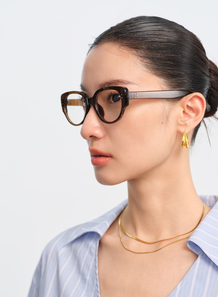 經典輕量橢圓框墨鏡