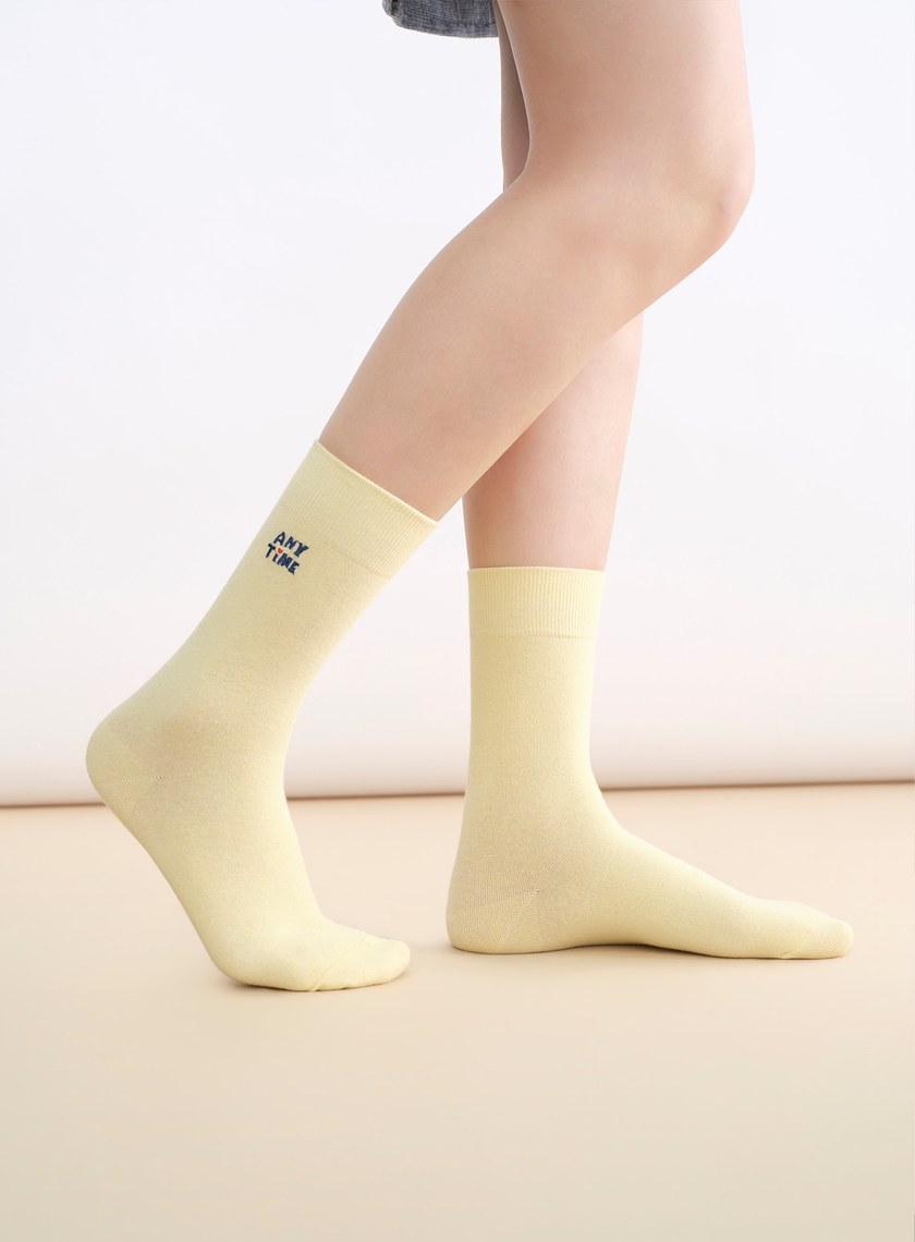 Leland Lee藝術家聯名-刺繡中筒襪