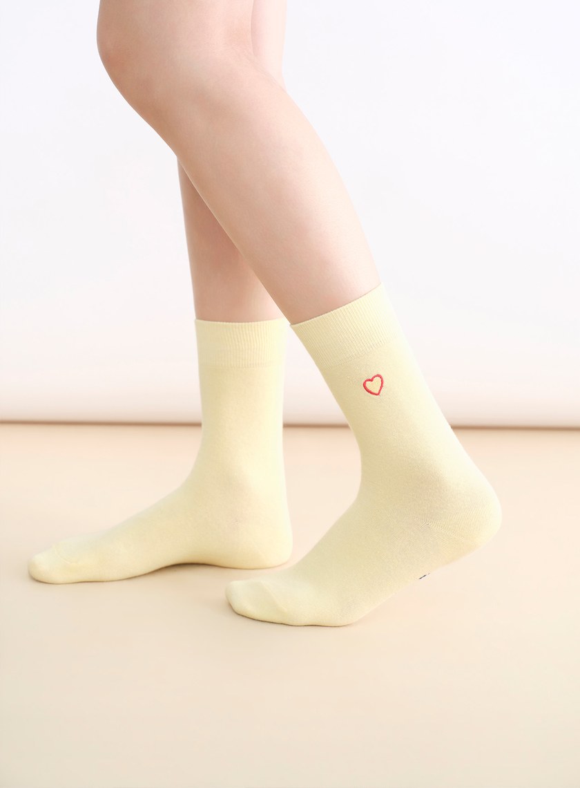 Leland Lee藝術家聯名-刺繡中筒襪