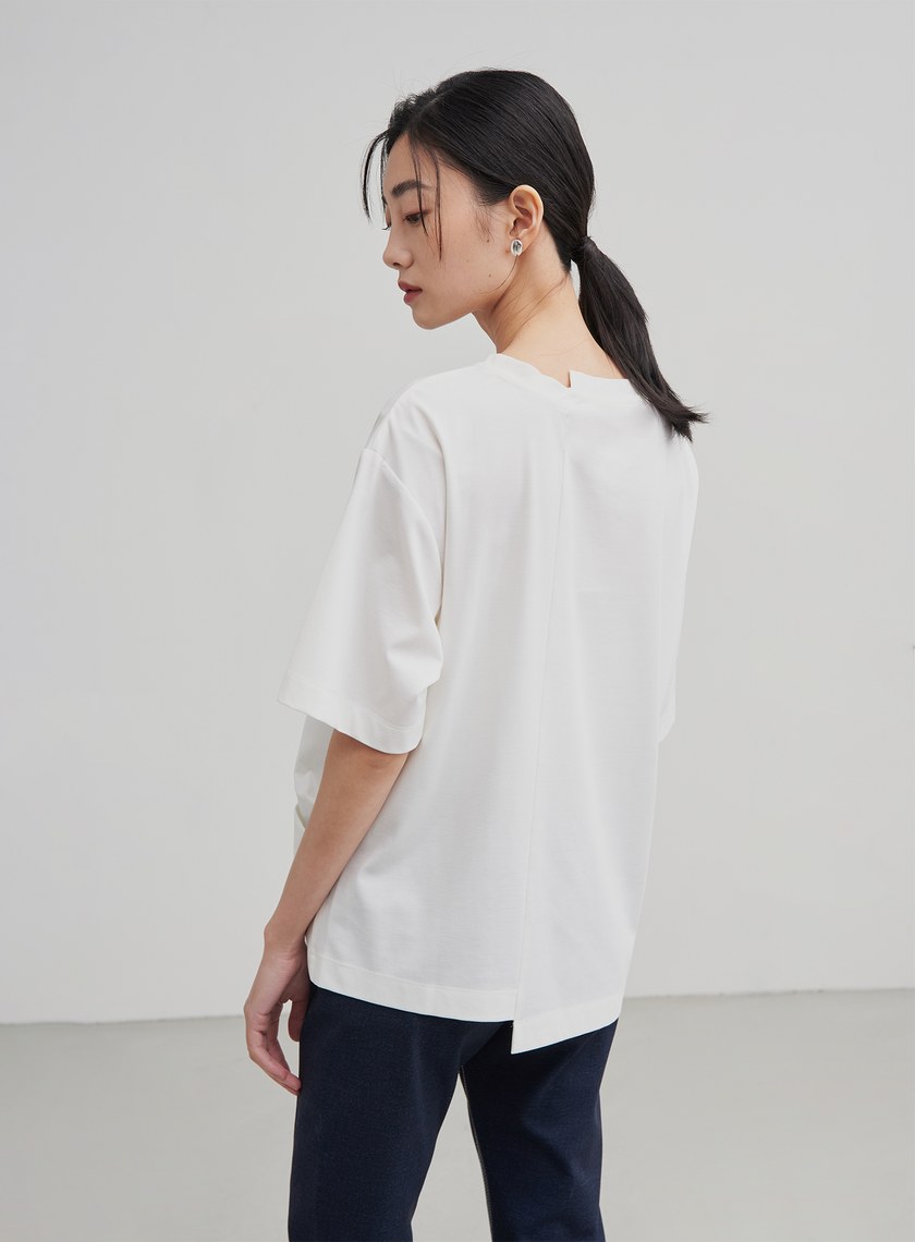 特殊剪裁細節短袖上衣