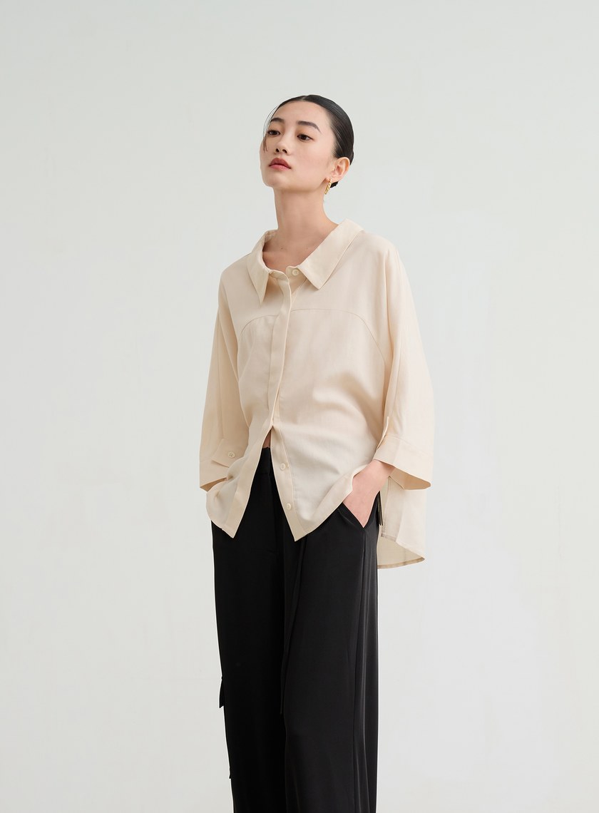 五分袖襯衫上衣