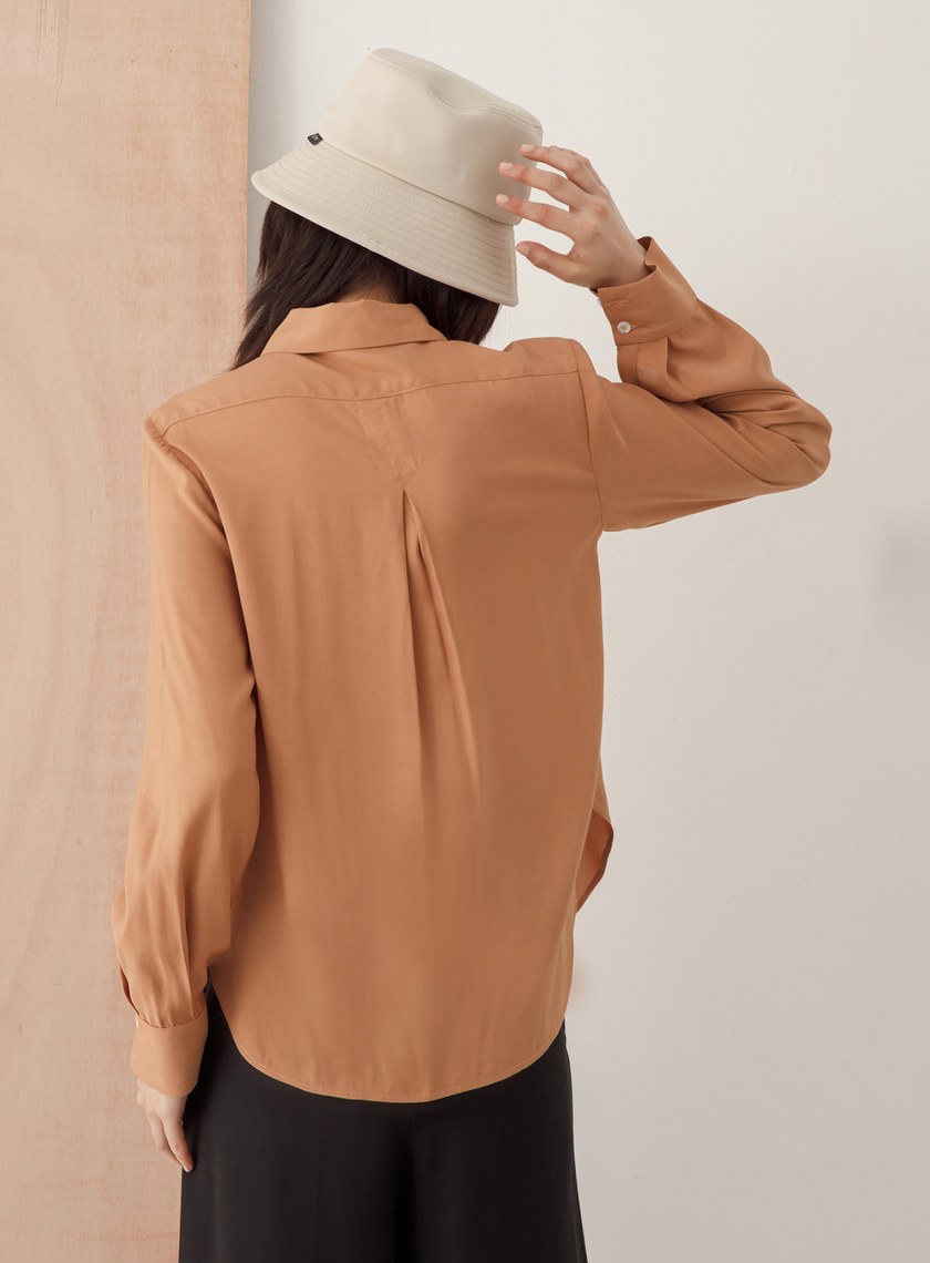 絲滑質感配色襯衫