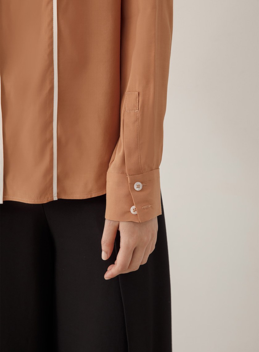 絲滑質感配色襯衫