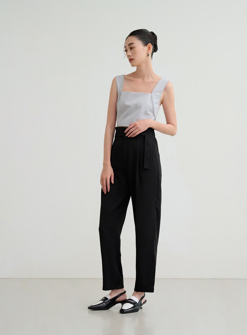 流暢感花苞西裝褲