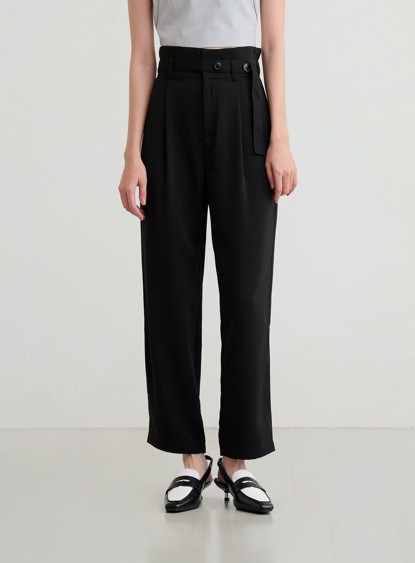 流暢感花苞西裝褲