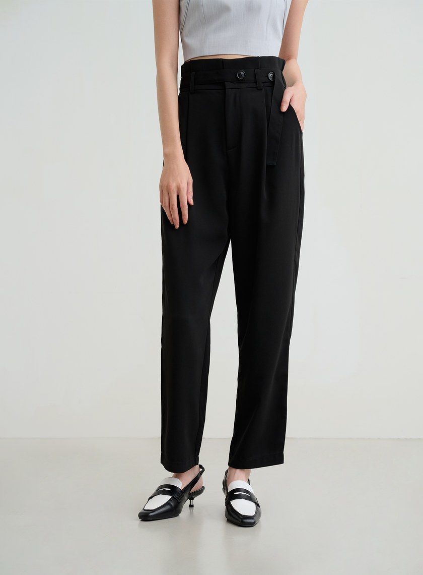 流暢感花苞西裝褲