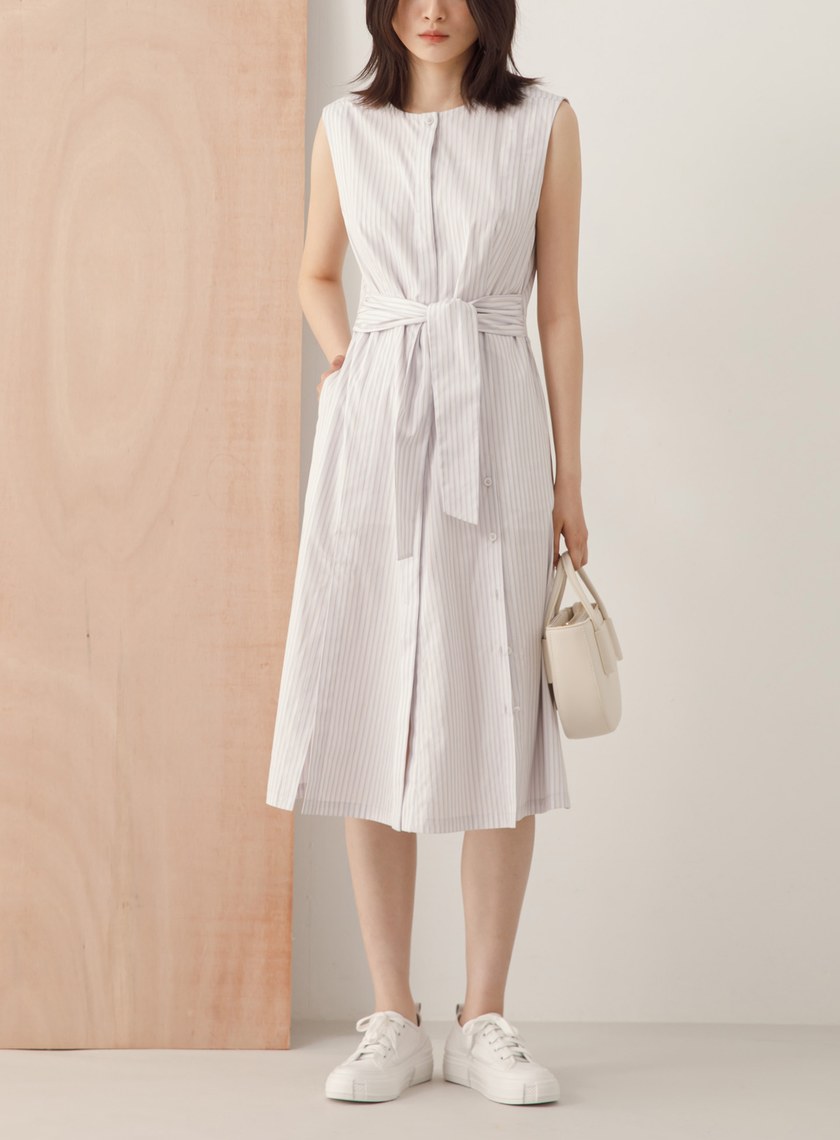 襯衫式開叉洋裝