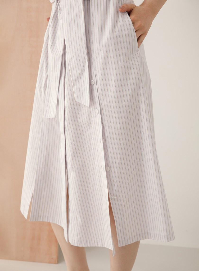 襯衫式開叉洋裝