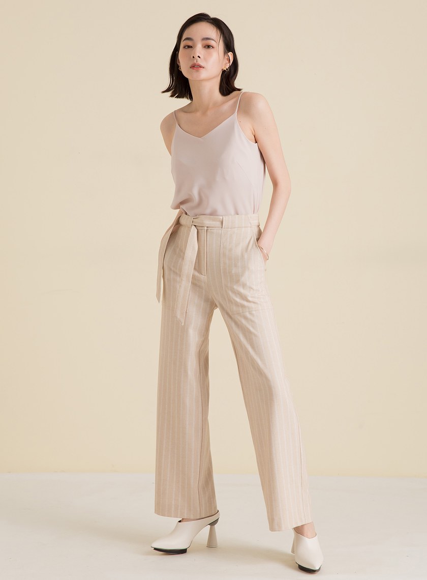 條紋貼袋直筒褲(兩色)