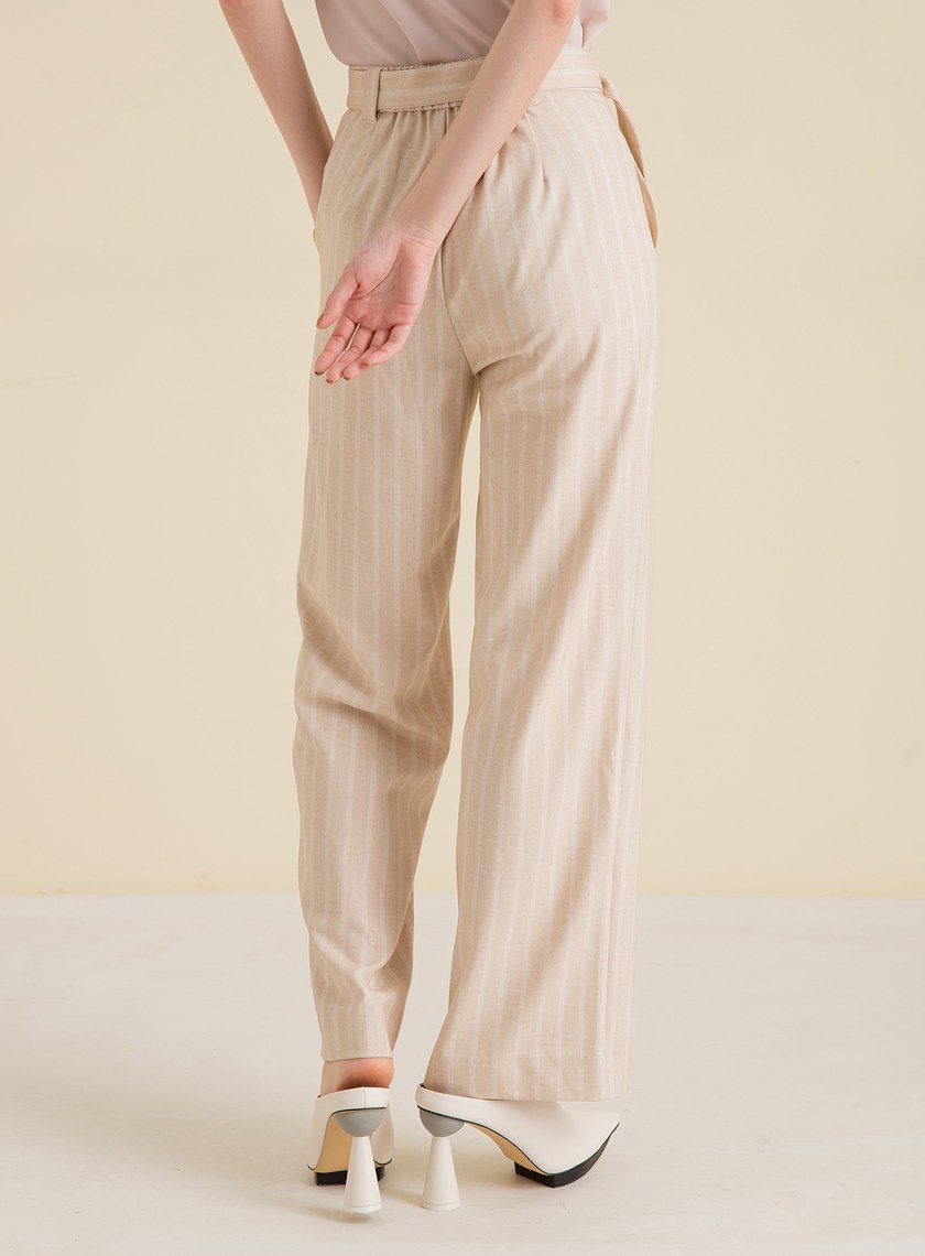 條紋貼袋直筒褲(兩色)