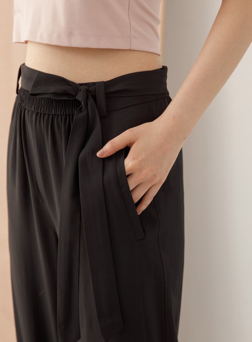 寬束口兩穿休閒直筒褲