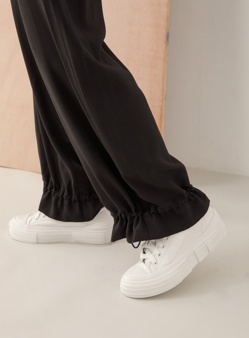 寬束口兩穿休閒直筒褲