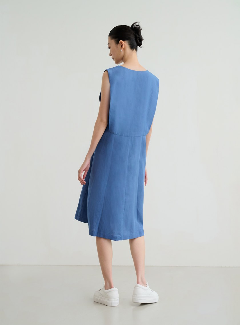 舒適開襟背心洋裝