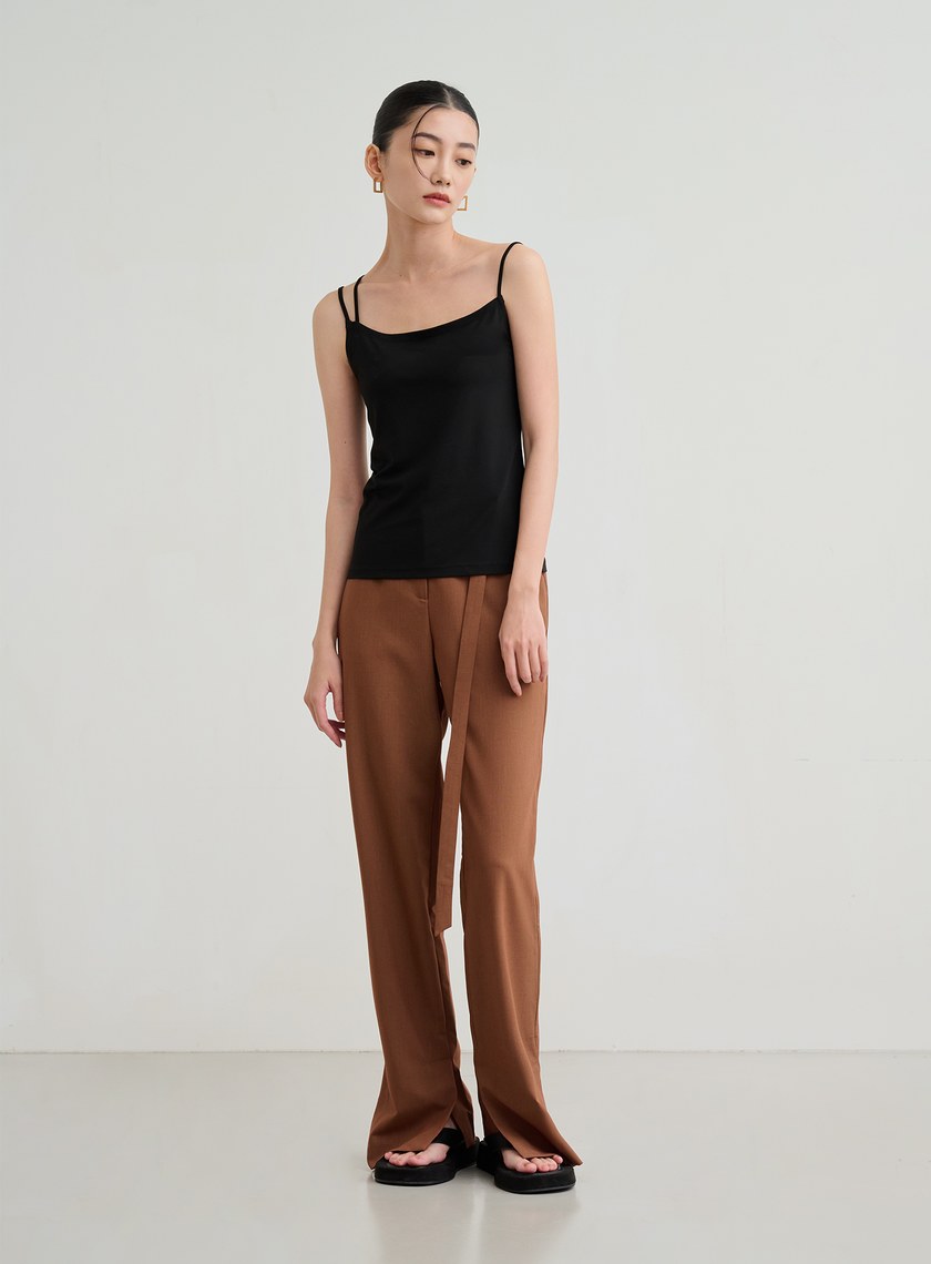 不對稱肩帶背心