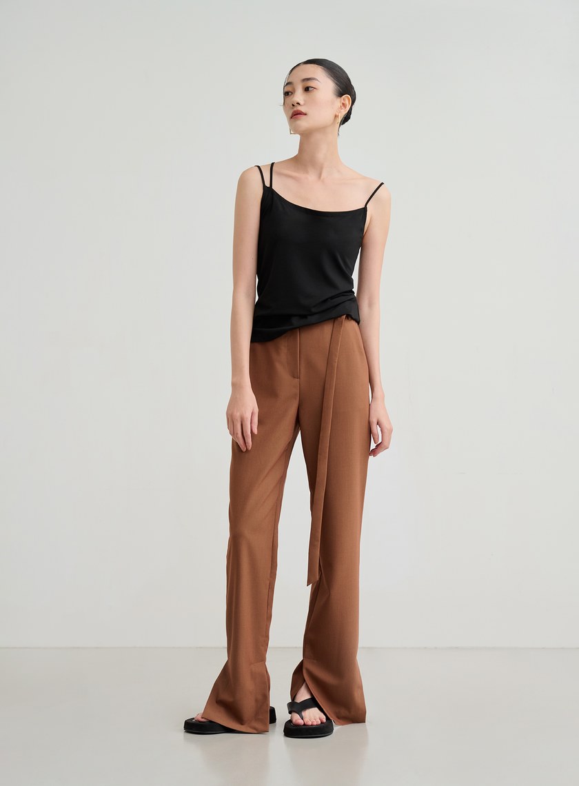 不對稱肩帶背心