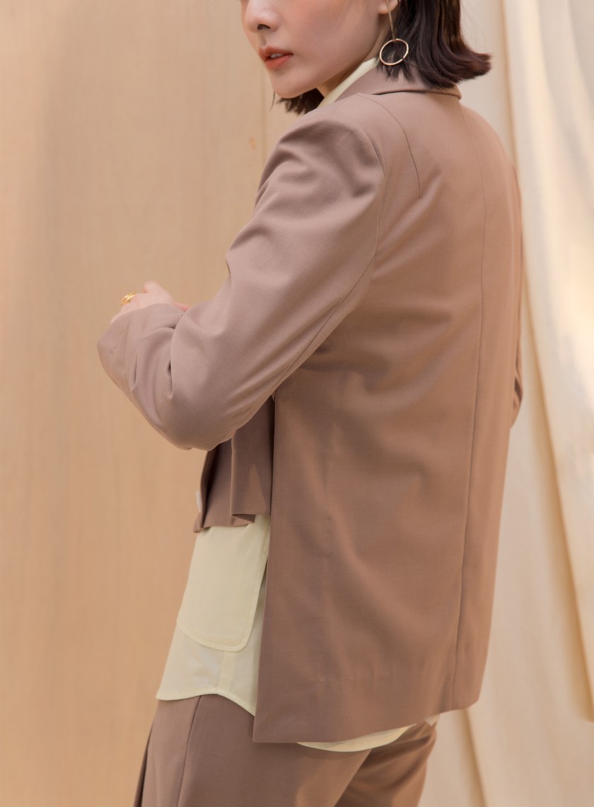 前短後長單釦西外