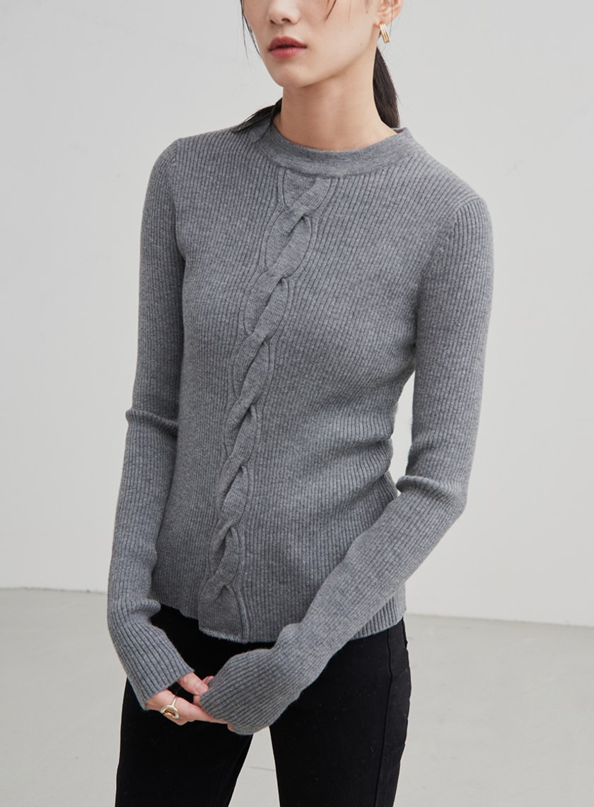 麻花編織針織上衣