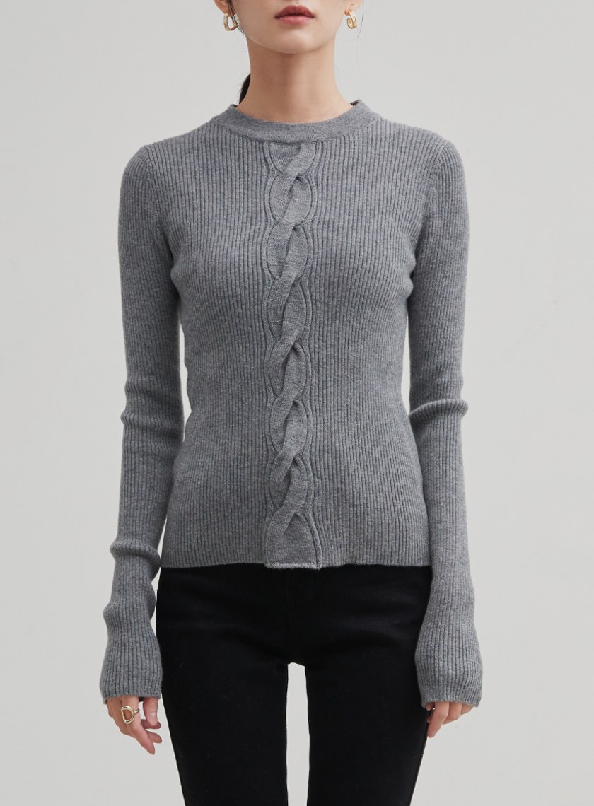 麻花編織針織上衣