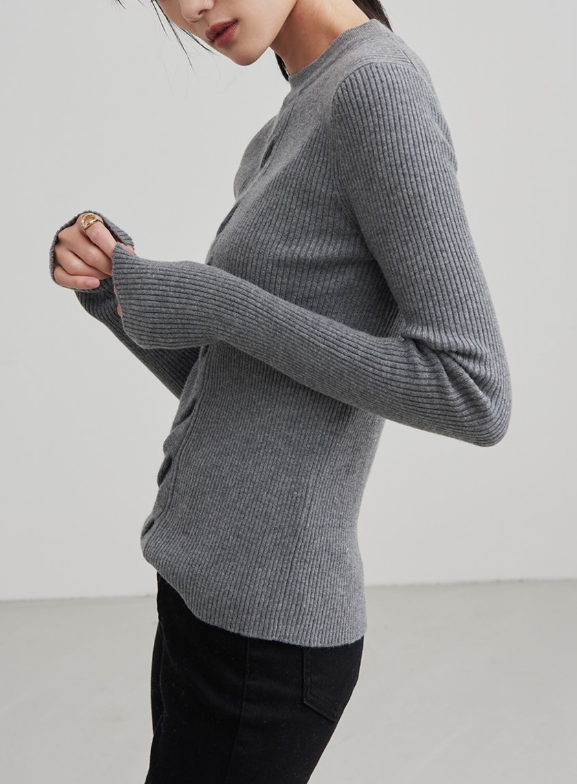 麻花編織針織上衣