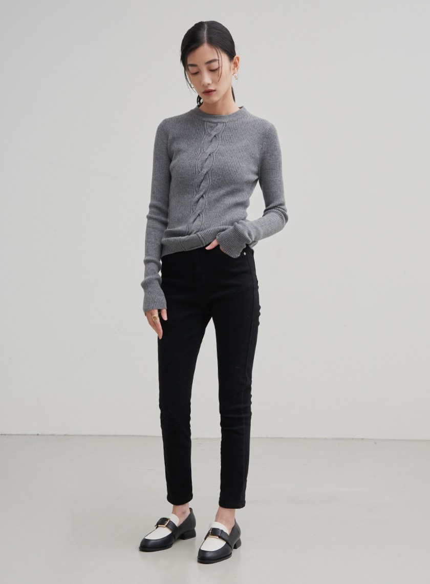 麻花編織針織上衣