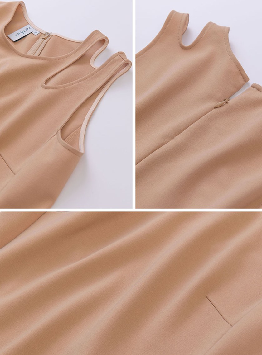 挖洞不對稱無袖背心