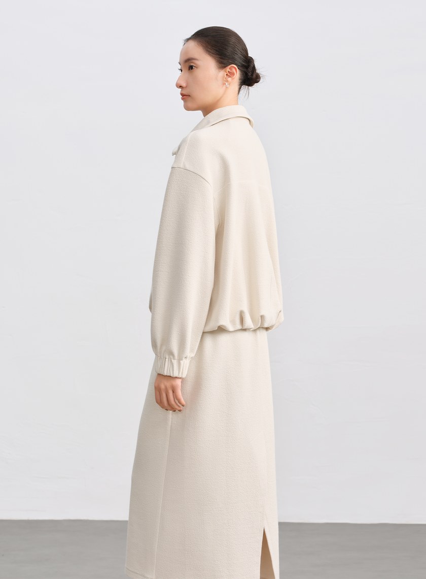 特殊紋理半拉鍊休閒衛衣