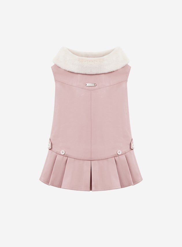 DOSIDO_毛領皮洋裝