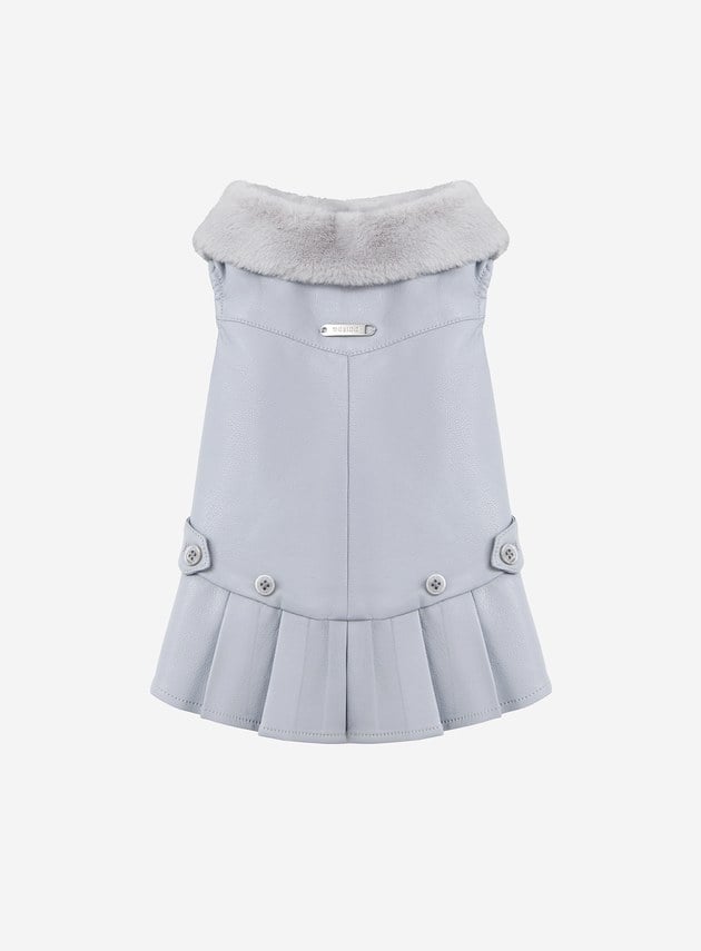 DOSIDO_毛領皮洋裝