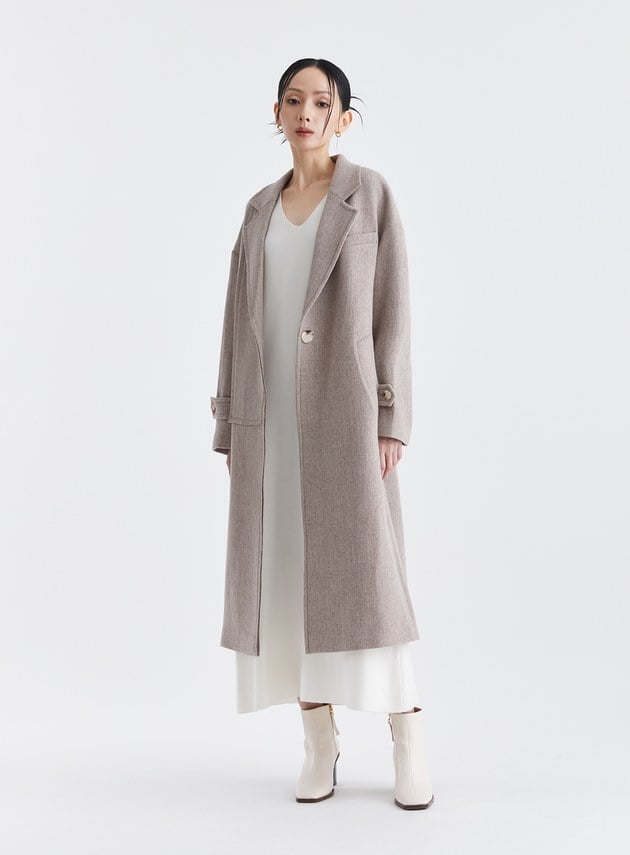 高級感純羊毛長版大衣