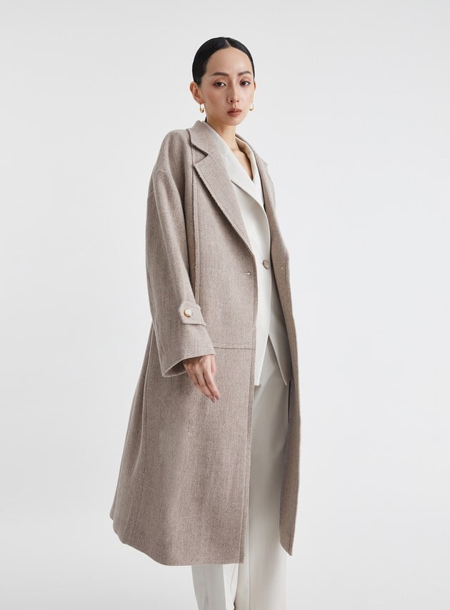 高級感純羊毛長版大衣