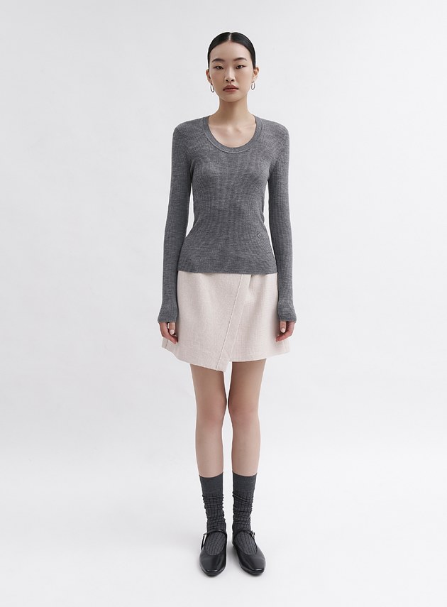 可機洗羊毛圓領針織衫