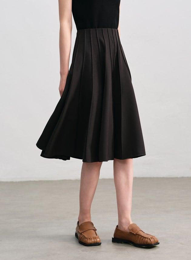 復古拼接傘狀裙