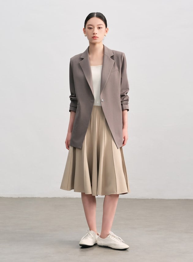 復古拼接傘狀裙