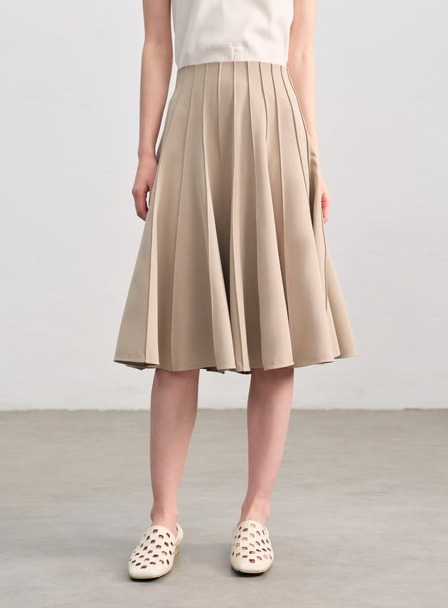 復古拼接傘狀裙