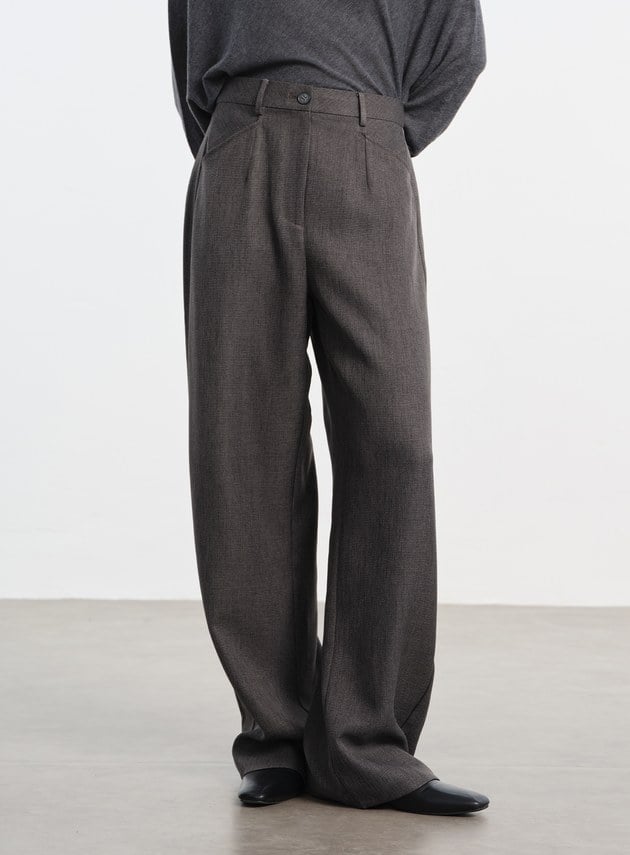 花紗提織工裝彎刀褲