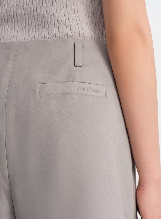 仿麂皮一片式褲裙