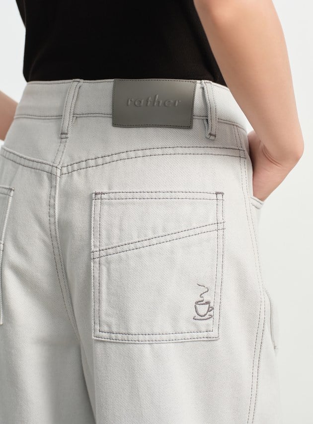 慵懶水洗感牛仔褲