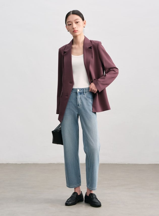 雲感顯瘦九分牛仔褲