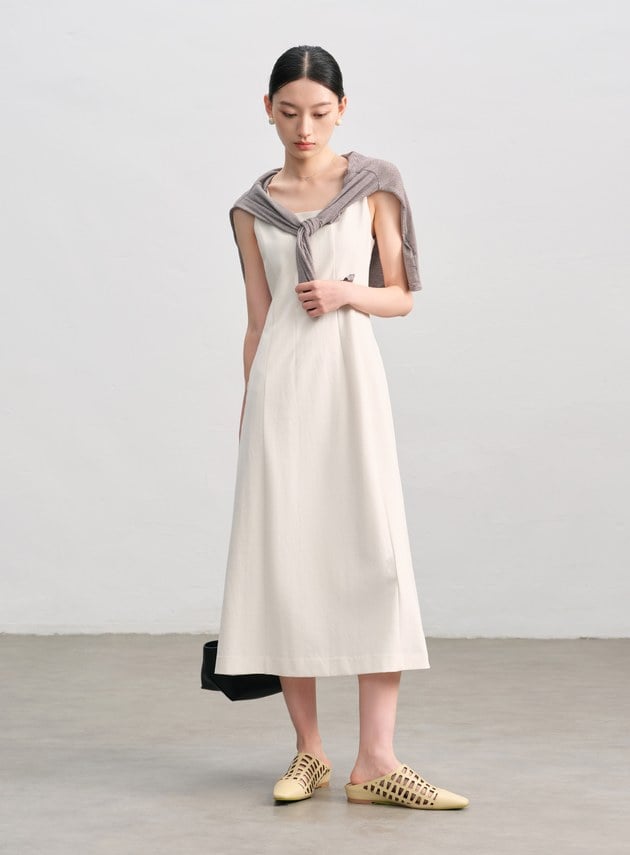 簡約連身A字裙