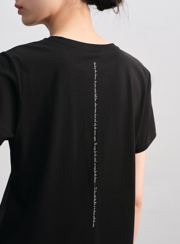 涼感印花V領T-Shirt