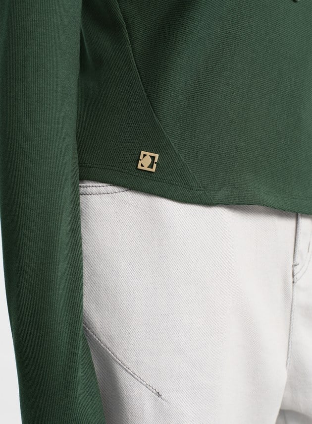 不對稱斜領修身上衣