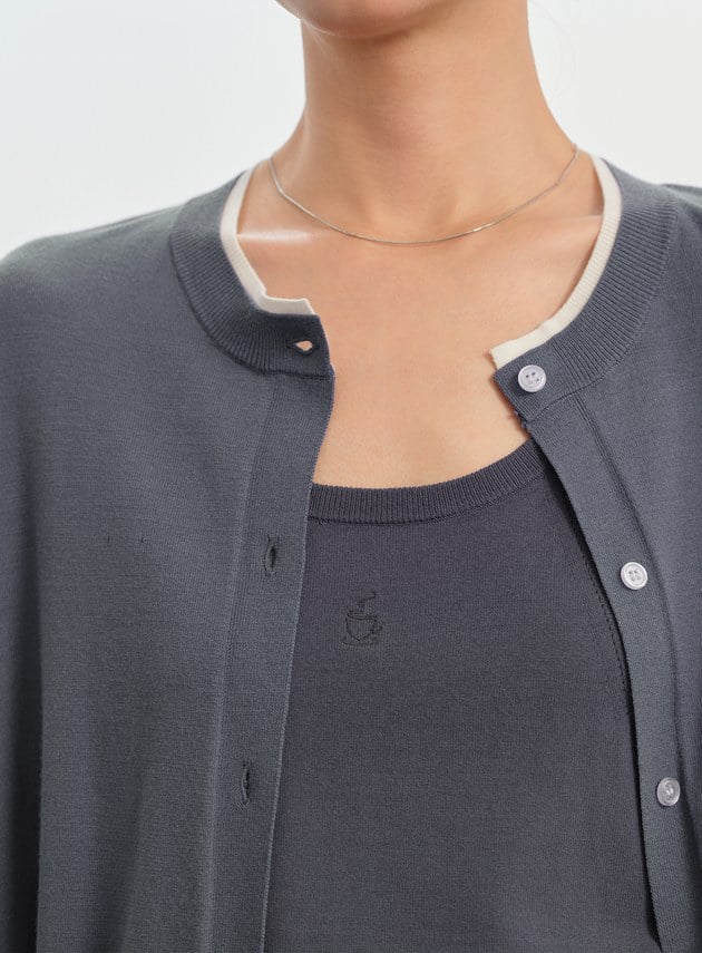 無袖圓領彈性背心