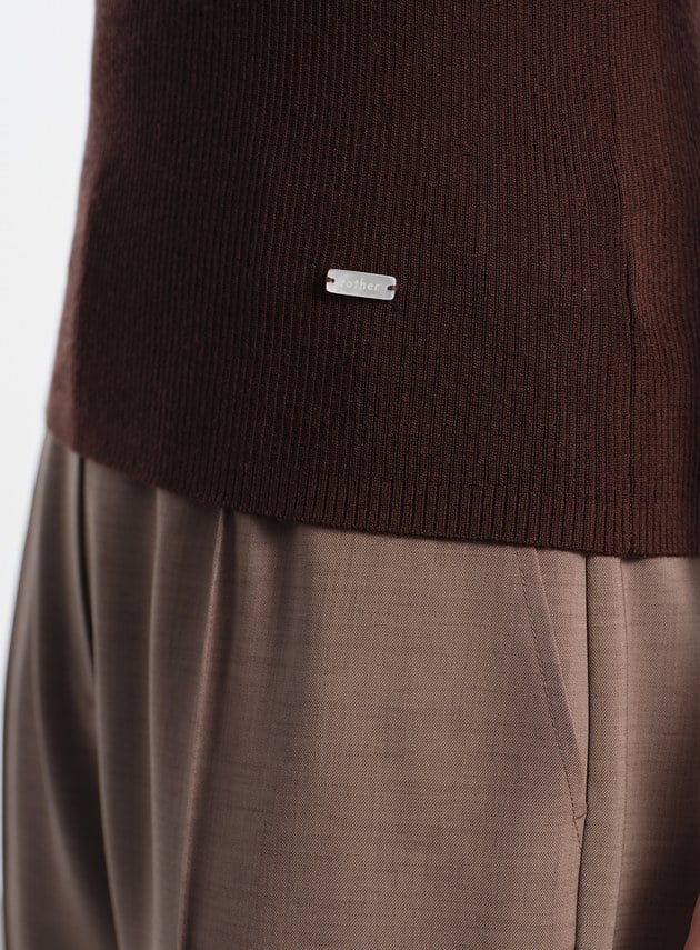 純羊毛半高領針織背心