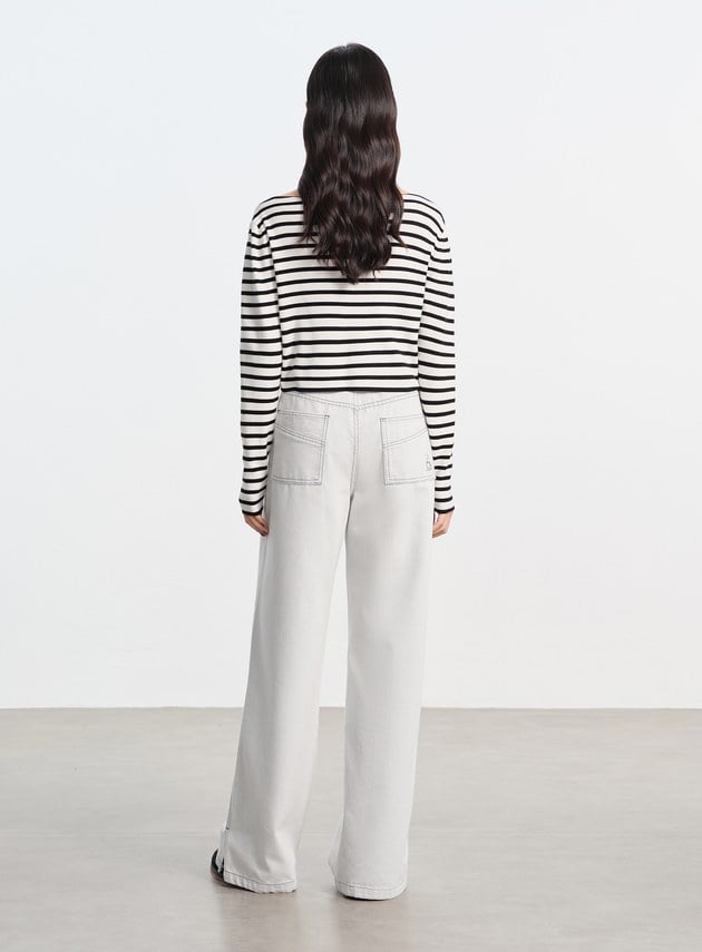 簡約條紋針織上衣