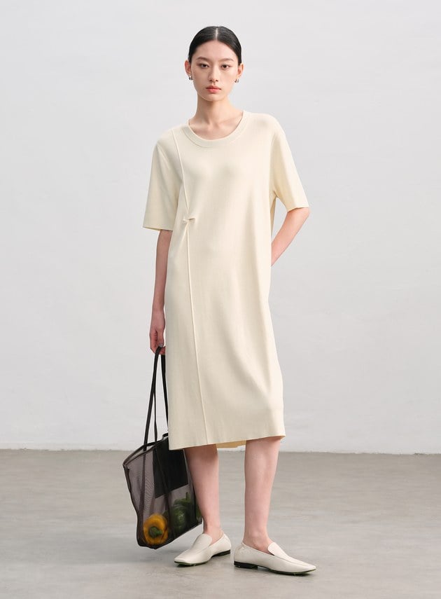 扭結針織連身裙