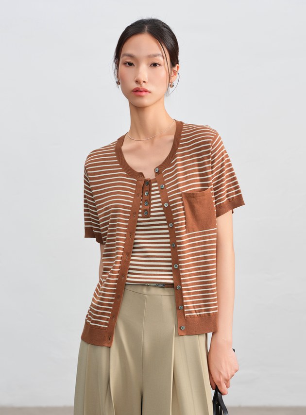 經典條紋針織衫