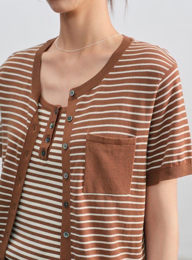 經典條紋針織衫